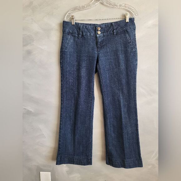 Mossimo Dark Wash Low Rise Bootcut Jean Trouser Sz 6 VTG - Picture 1 of 11